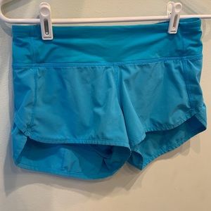 🍋Lululemon speed up shorts rare blue color✨